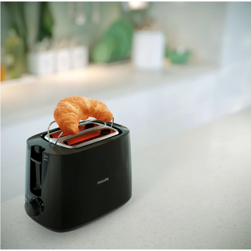 Philips 600 Watts 2-Slice Toaster with Integrated Bun Rack Black - HD2583/90 - EMP - Image 3