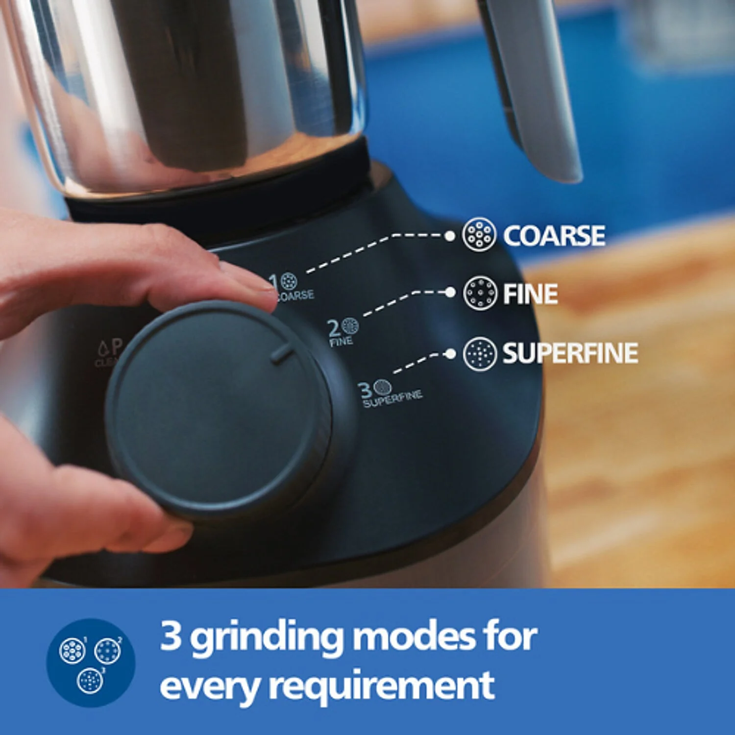 Philips 800 Watt Powerful motor mixer grinder with MicroGrind Technology in Grey colour - HL7770/00 - EMP - Image 3