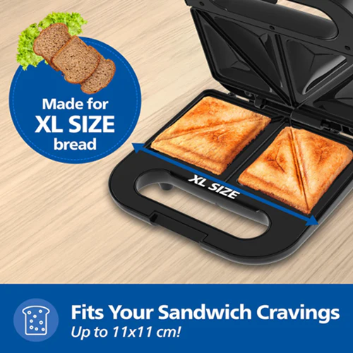 Philips HD3000/80 4-Slice Sandwich Maker  800W UHD Plates - EMP - Image 4