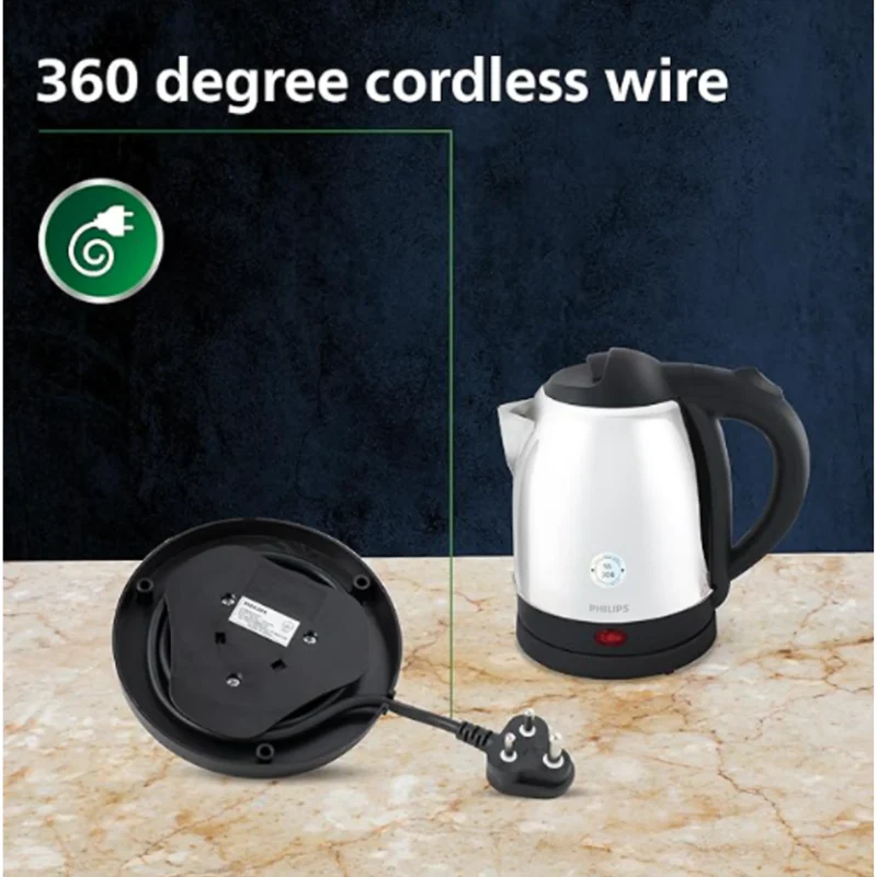 Refurbished Philips 1.5 L Kettle with 25% thicker body for longer life and triple safe auto cut off - HD9373/00 - Image 3