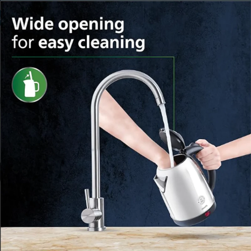Refurbished Philips 1.5 L Kettle with 25% thicker body for longer life and triple safe auto cut off - HD9373/00 - Image 4
