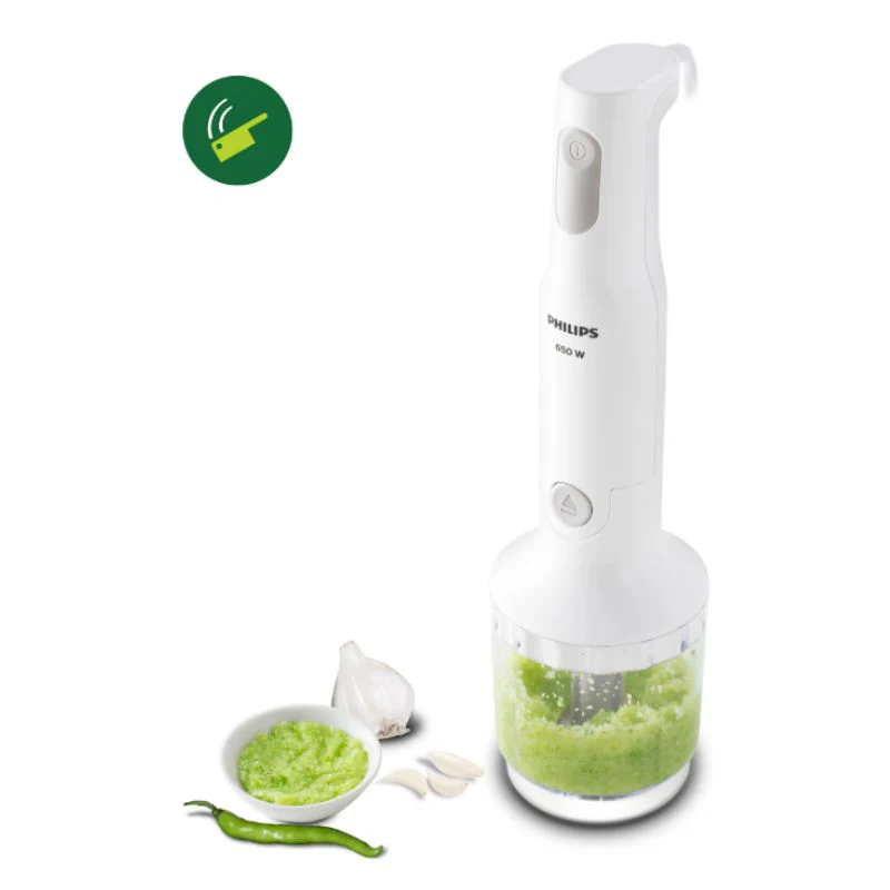 RefurbishedÂ Philips 650W White Hand Blender with Detachable Steel Rod and Compact Chopper - HL1600/02 - Image 4