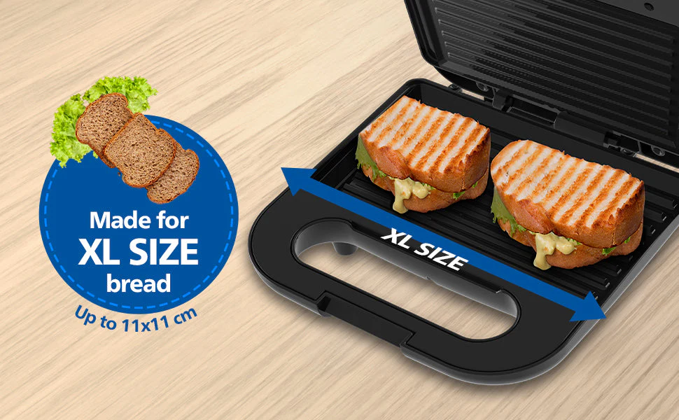 Refurbished Philips HD3010/80 Sandwich Maker 700W Flat & Grilled Plates - Image 6